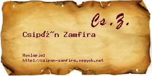 Csipán Zamfira névjegykártya